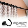 thumbnail image 6 of Meriville 1-inch Diameter Metal Tension Rod, Adjustable 18-30, Black, 6 of 7