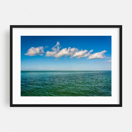 Deep Blue Marathon - Key West Florida Photography Black Framed Wall Art Print 24 x 36 inches
