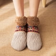 thumbnail image 2 of Besolor Fuzzy Slipper Socks for Men Women Winter Warm Cozy Thick Fleece Lined Comfy Non-Slip House Socks Indoor Slippers, 2 of 4