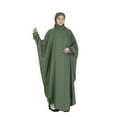 thumbnail image 1 of LLYwey en Solde Robe à Manches Longues pour Invitée de Mariage Musulmane Islam Couleur Unie Été Ventilée Robe à Manches Longues Nouvelles Robes de Cocktail Vert G, 1 of 2