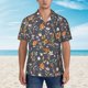 thumbnail image 2 of Fotbe Wildflowers Camisa Hawaiana para Hombre Unisex – Camisa Casual de Verano con Botones de Manga Corta de Algodón y Lino,3X-Large, 2 of 7