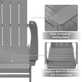 thumbnail image 5 of Garpans Adirondack Chair All Weather Outdoor Adirondack Chair HDPE Outdoor Chair for Patio Front Porch Pool Garden Deck Fire Pit Outside, Gray, 5 of 10