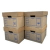 uBoxes File Moving Boxes 200# Strength, Small, 15" x 12" x 10" , 4 Pack