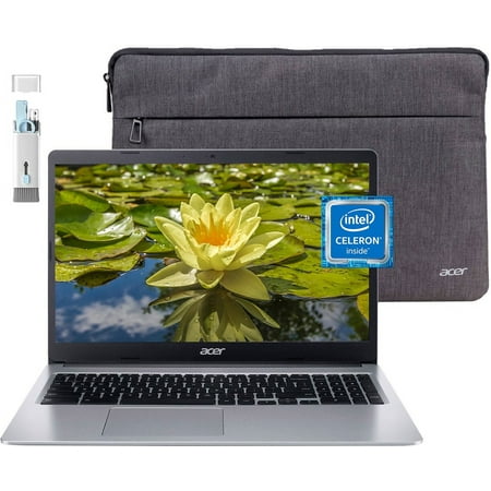 Acer Chromebook 315 Laptop, 15.6" HD Display, Intel Celeron Dual-Core Processor, 4GB RAM, 64GB eMMC, Intel UHD Graphics, 12.5H Long Battery, Chrome OS