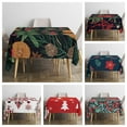 thumbnail image 2 of Nappe de Noël Anti-Poussière Ajoute une Ambiance Carrée Style Européen Impression Créative Protection de Table Usage Quotidien, 2 of 8