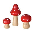thumbnail image 4 of 3 piezas de estatuilla de naturales, escultura artesanal, Mini paisaje de , para escritorio, jardín de hadas, s, patio al rojo perfecl Figuras de hongos, 4 of 8