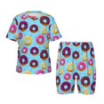 thumbnail image 1 of Lsque Ensemble de Pyjama Léger 2 Pcs en Coton Ajusté Motif Donuts pour Filles - 3TG, 1 of 6