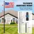 thumbnail image 4 of STAWAY 25FT Telescopic Flagpole Kit - Heavy Duty Aluminum, Adjustable, Easy Install, Perfect for Veterans & Outdoor Displays, Weather Resistant, 4 of 9