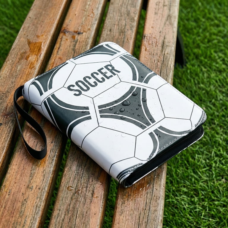soccer card binder RONMONG Binder, 440 Pockets, Protective Trading Card Album around zipper and waterproof material Beerain, Soccer Card Binder, Multicolor,