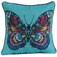 thumbnail image 2 of Jordan Manufacturing 18" x 18" Multicolor Butterfly Square Reversible Decorative Throw Pillow with Welt, 2 of 5