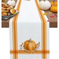 thumbnail image 1 of Fall Thanksgiving Table Runner Pumpkin Leaf Branch Runners for Dining Tables Orange Stripes Autumn Dinner Runner Kitchen Parties Decor 13" x 90", 1 of 6