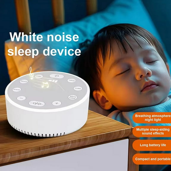 White Noise Machine Portable Baby Sleep Machine Soothing Sounds Sleep Therapy Sound Monitor Generator For Babies Adult Relax