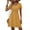 Z04#Yellow, variant on Fesfesfes Spring Dresses for Women Loose Solid Color Flared Short Sleeve Dress Causal Round Neck Ruffle Pleated Midi Dress Summer V Neck Clothes