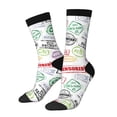 thumbnail image 2 of Uemuo Stamp Set Collection Pattern Women's Crew Socks, Soft Durable Breathable Moisture-Wicking with Odor Control Cotton socks, 2 of 9
