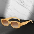 thumbnail image 6 of Rectangle Sunglasses Men Retro Style Sunglasses Eyewear Portable Lightweight Chunky Sunglasses Sun Glasses for Backpacking Stage Performance Brown, 6 of 8