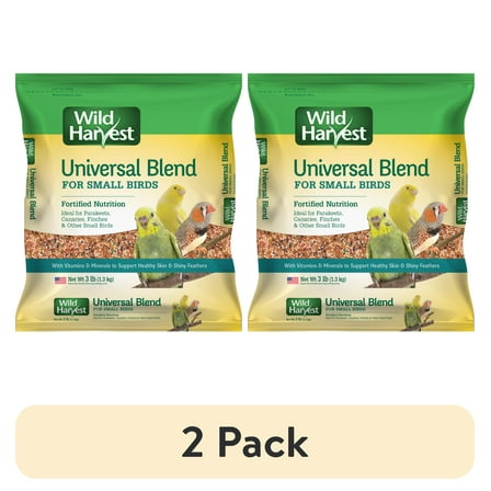 (2 pack) Wild Harvest Universal Blend Premium Small Birds Seed, 3 lbs