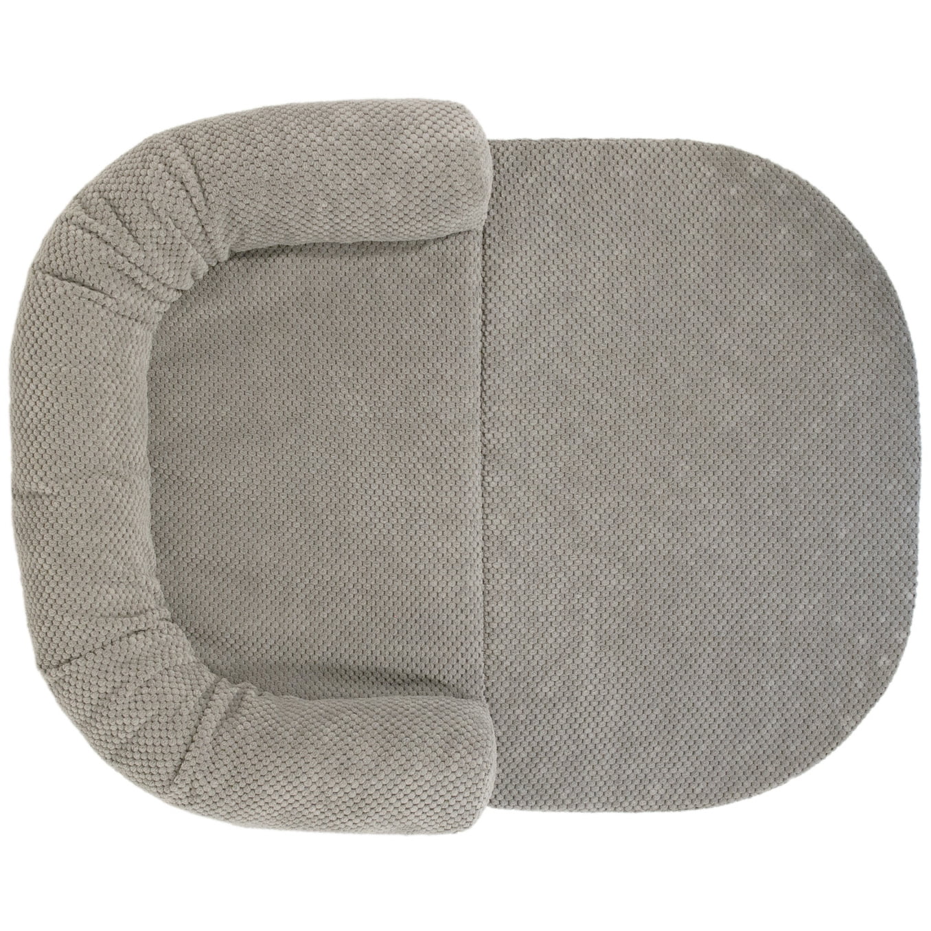Precious Tails Chenille Round Sofa Fold Out Orthopedic Pet Dog Bed
