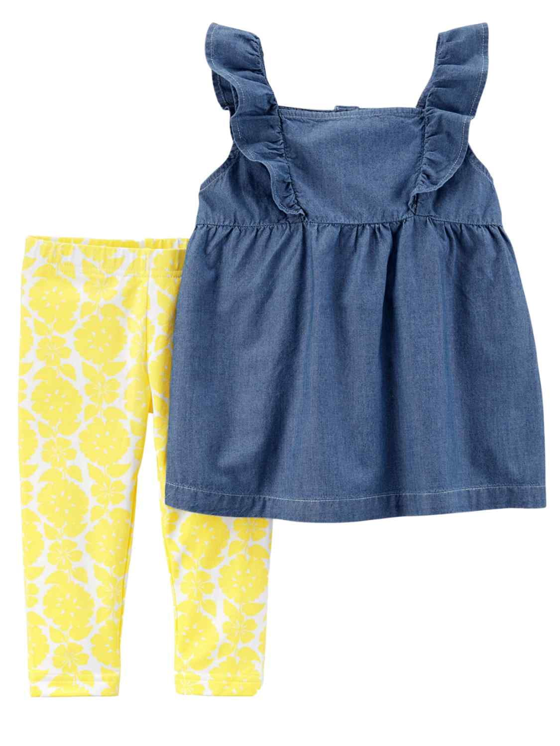 baby blue and yellow outfit