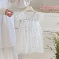 thumbnail image 6 of Girls Flutter Sleeve Party Dress Sequin 3D Wing Mesh Ball Gown Dress, 6 of 6