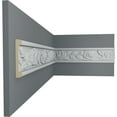 thumbnail image 5 of Ekena Millwork 2 1/2"H x 1/2"P x 94 1/2"L, (9 1/2" Repeat), Running Rose Chair Rail (12-Pack), 5 of 6