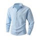 thumbnail image 1 of pstuiky camisas de manga larga para hombre, Camisa de lino con bolsillo y solapa con botones y manga larga de color liso para hombre Tops de talla grande para hombre xxl, 1 of 8