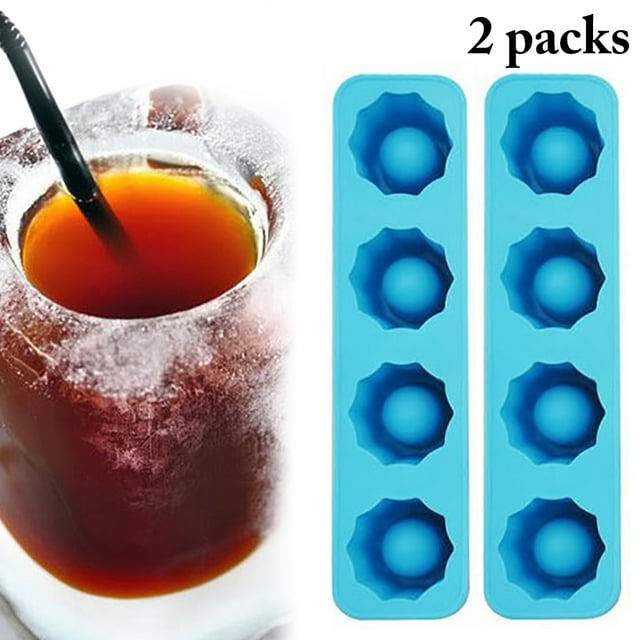 Moule à Glaçons Créatif Multi-Usage 4 Cavités DIY Verre à Shot Bac à Glaçons