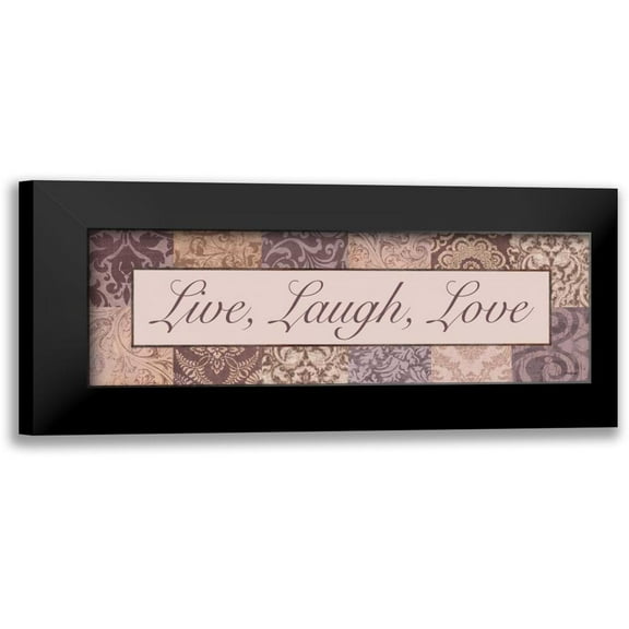 Williams, Todd 14x7 Black Modern Framed Museum Art Print Titled - Live - Laugh - Love