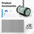 thumbnail image 5 of Ktaxon Gear Drive Automatic Suction Pool Cleaner for Above Ground & Inground Pools w/ 12 Grey Hoses, 132-2C, Green, 5 of 8