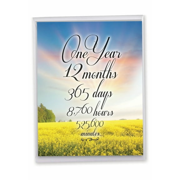 1 Large Funny Recovery Sobriety Greeting Card (8.5 x 11 Inch) - Time Count Milestones 1 J9083AAG-US