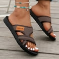 thumbnail image 4 of Slippers for Women,Cloth Flip Flops for Women Soft Sole Comfortable Beach Slippers Casual Outdoor Cloth Flip Flops for Summer Wear,Womens Slippers,Coffee,6.5, 4 of 4