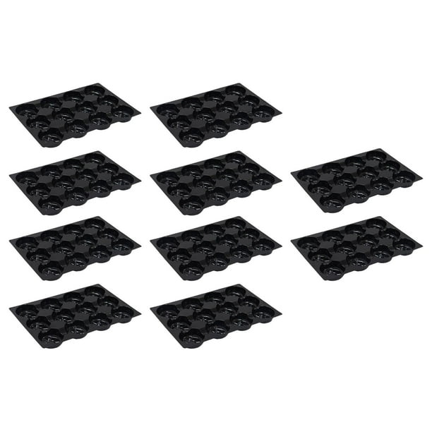 10 Piezas 12 Agujeros Estante Expositor Bandeja De Frutas Para El Hogar Buffet Familias Reunión Negro Sunnimix bandeja de frutas