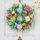 thumbnail image 2 of Corona de Pascua con flores y follaje artificiales | Decoración de primavera para la puerta principal o la pared | Corona decorativa de huevos para el hogar y la chimenea, 2 of 6