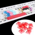 thumbnail image 3 of Esquirla 10 Pack DIY Transparent Keycaps Set Mechanical Keyboards PBT Gaming Keyboard Key Clear Red, 3 of 8