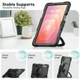thumbnail image 3 of ELEHOLD Rugged Case for Samsung Galaxy Tab S11 2025,11-inch, Three-Layer Protection with Screen Protector Portable Folding Handle Grip 360° Rotating Kickstand Bracket Shockproof Cover,Black, 3 of 9