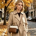 thumbnail image 5 of Trendy Crossbody Bags for Women, Small Shoulder Bag Messenger Bag Cross Body Travel Purse Handbag Wallet with Adjustable Strap, PU Leather, Brown, 5 of 7
