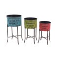 thumbnail image 1 of Deco 79 Planter, 22, 25, 28 Inches, Blue/Gray/Green/Red, 1 of 1