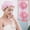 Pink, variant on Bxaolu Elastic Shower Cap, Double-Layer Waterproof Reusable, Thickened Shower Bonnet for Women (1Pack, Rose Gold)