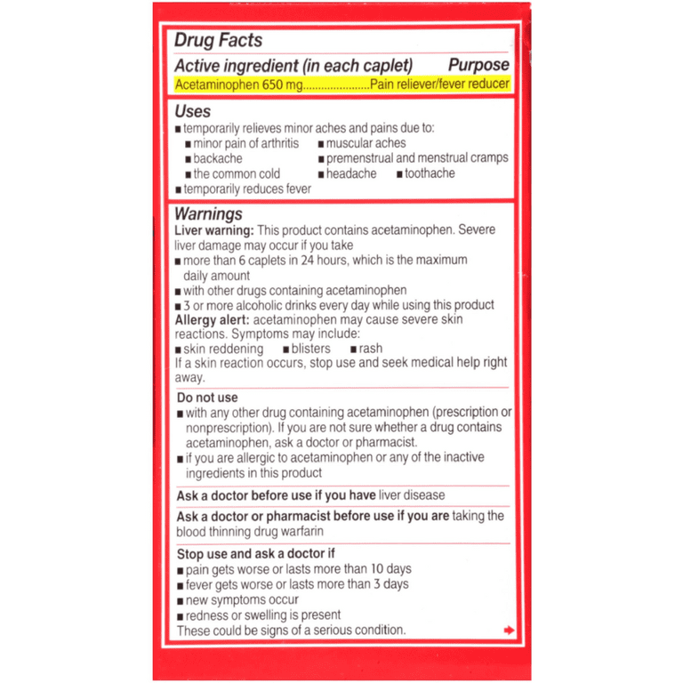 TYLENOL 8 HR Arthritis Pain Extended Release Caplets 650 mg 3pk