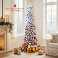 thumbnail image 2 of Costway 6 FT Snow-flocked Artificial Christmas Tree with 220 Warm White LED Lights, 8 Modes, 2 of 10