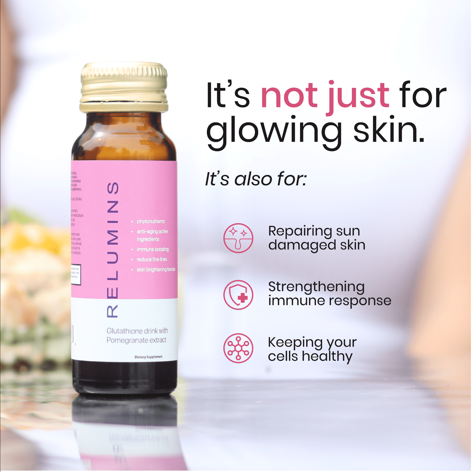 relumins glutathione drink PROS & CONS main image 1