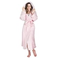 thumbnail image 4 of Women Hooded Fluffy Long Robes Warm Plush Sherpa Lined Hood Fleece Bathrobe with Pocket, 4 of 9