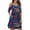 Navy, variant on Women's Casual Tennis Dress for Summer Lightweight Spaghetti Strap Cold Shoulder Ruffle Sleeve Dress with Pocket for Everyday Wear Black M