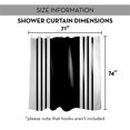 thumbnail image 7 of Creative Products Black Farmhouse Stripe 71x74 Shower Curtain, 7 of 7