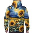 thumbnail image 7 of Sikiie Starry Sky Sunflower Men's Hoodie, Essentials Hoodie, Sweatshirt, Pullover Hooded Sweatshirt for Men-Large, 7 of 7