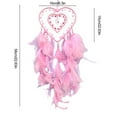thumbnail image 3 of Uutvmp Pink Dream Catchers, Heart Shaped Dream Catcher for Bedroom, Handmade Dream Catcher for Wall Hanging Decor Feather Crafts, 3 of 7