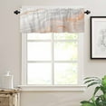 thumbnail image 3 of Orange Gray White Kitchen Valances for Windows 42x18 Inch Kitchen Curtains Valances Rod Pocket Modern Farmhouse Abstract Marble Bathroom Window Valances for Window Treatment Decor, 3 of 6