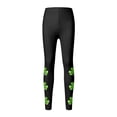 thumbnail image 3 of Tisuna Girls St Patricks Day Leggings Child Cartoon Print Elastic Waist Tight Leg Yoga Pants Fashion Stretchy Little Girls Play Holiday Festive Outfits Black Size 3-4 Years, 3 of 6