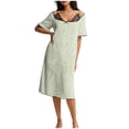thumbnail image 2 of Censtreet Robe Nuisette Longue pour Femmes à Bretelles Spaghetti à Manches Courtes pour Femmes Cami Midi Robes Chemise de Nuit, 2 of 5