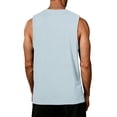 thumbnail image 6 of UDAUDU Men's Tank Top Cotton Soft Sleeveless Workout Muscle Shirts Casual Comfortable Gym Running Shirt Cyan XL, 6 of 6