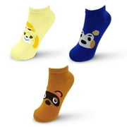 Nintendo Animal Crossing Ankle Sock - Friendly Faces 3pk, Women's Shoe Size 5-10